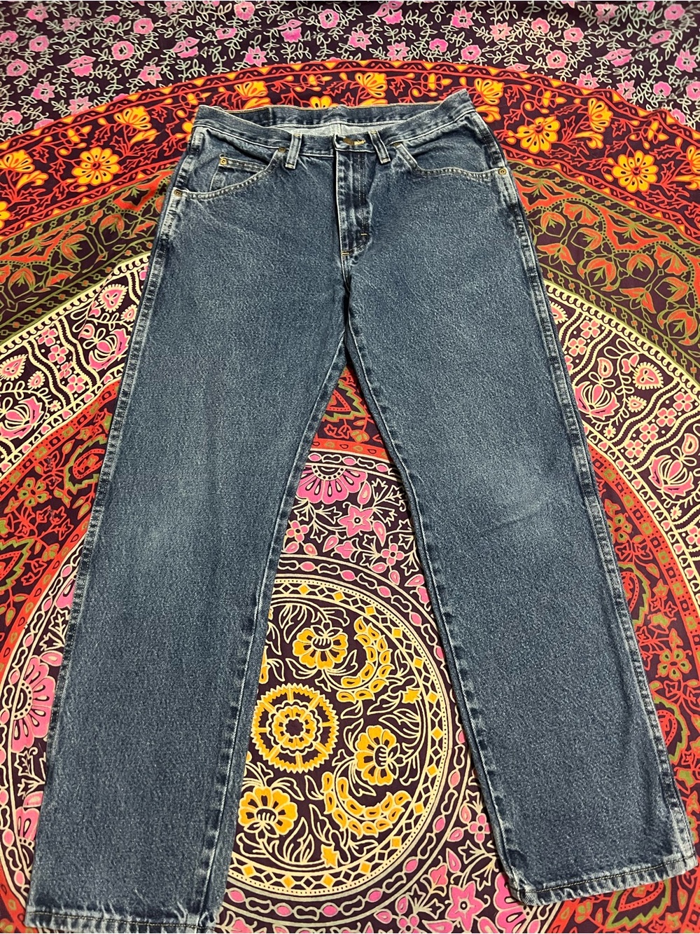 Vintage Wrangle Relaxed Fit Jeans Men’s 31x30 Blue Medium Wash Straight Leg